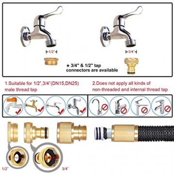 » 50 Fuß flexibler Gartenschlauch mit verbessertem Doppelkern Latex 3/4