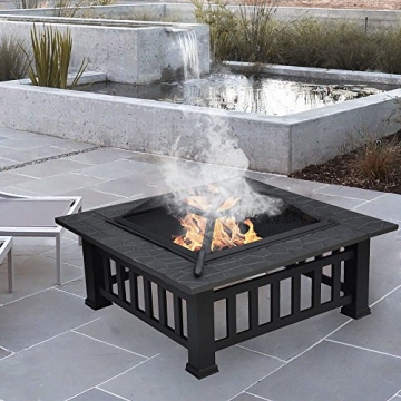 Feuerstelle Mit Funkenschutz Und Grillrost - Feuerschale Mit