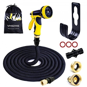 » VHOME Gartenschlauch Flexible 15M Wasserschlauch Set – Erweiterbar