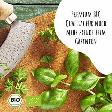 BIO Kräuter Samen Set - 14 Sorten Kräutersamen aus biologischem Anbau, samenfestes Bio Saatgut, Küchenkräuter Set für Küche, Balkon und Garten, 14er Pflanzen Samen Set - 4