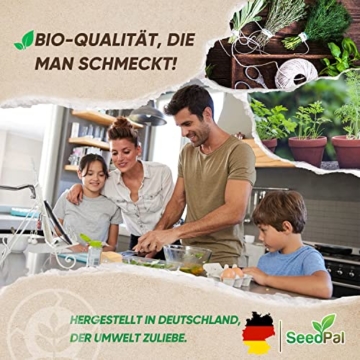 BIO Kräuter Samen Set von SeedPal | 12er Saatgut Set der beliebtesten Küchenkräuter | Dein eigener Kräutergarten für Küche oder Balkon | nachhaltiges Kräutersamen Saatgut | samenfeste Gartenkräuter - 6