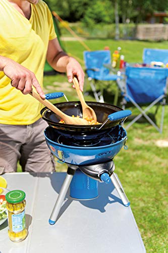 Campingaz Party Grill, Kleiner Grill für Camping, Festivals oder Picknick, Camping-Grill mit flexiblen Kochmöglichkeiten, Gaskocher mit Antihaftbeschichteter Grillplatte und Topfträger - 4