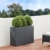 Deuba Blumentopf 83x30,5x60 cm Polyrattangeflecht Wasserabfluss 3 Innentöpfe Outdoor Pflanzkübel Blumenkasten Rattan Schwarz - 2