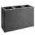 Deuba Blumentopf 83x30,5x60 cm Polyrattangeflecht Wasserabfluss 3 Innentöpfe Outdoor Pflanzkübel Blumenkasten Rattan Schwarz - 4