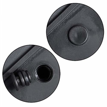 Deuba Blumentopf 83x30,5x60 cm Polyrattangeflecht Wasserabfluss 3 Innentöpfe Outdoor Pflanzkübel Blumenkasten Rattan Schwarz - 8