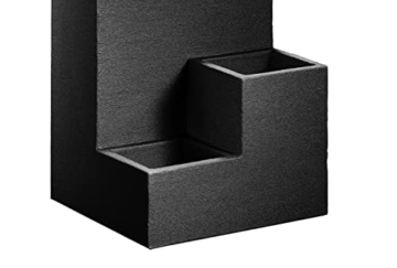 Dynamic24 Blumentreppe 40 x 59 x 40cm Kübel Pflanzkübel Blumenkasten Blumenkübel Blumentopf Beton Optik anthrazit Pflanzentreppe Kräuterturm Pflanzschale Pflanzsäule - 4