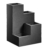 Dynamic24 Blumentreppe 40 x 59 x 40cm Kübel Pflanzkübel Blumenkasten Blumenkübel Blumentopf Beton Optik anthrazit Pflanzentreppe Kräuterturm Pflanzschale Pflanzsäule - 1