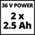Einhell Akku-Rasenmäher GE-CM 36/33 Li (2x2,5Ah) Power X-Change (Li-ion, 36 V, bis 250 m², 5-stufige zentrale Schnitthöhenverstellung, inkl. 2x 2,5 Ah Akkus + 2x Ladegeräte) - 10