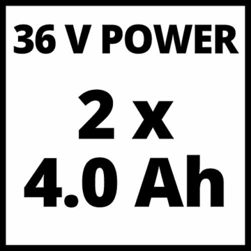 Einhell Akku-Rasenmäher RASARRO 36/38 (Li-ion, 36 V, 6-stufige zentrale Schnitthöhenverstellung, inkl. 2x 4,0 Ah Power X- Change Akkus + Twincharger, Mulchkeil, ohne Akku und Ladegerät) - 13