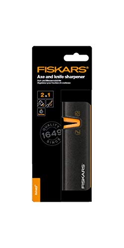 Fiskars Axt- und Messerschärfer, Keramik- Schleifkopf/Gehäuse aus glasfaserverstärktem Kunststoff, Schwarz/Orange, Xsharp, 1000601 - 7