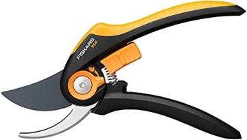 Fiskars Bypass-Gartenschere, Plus SmartFit, P541, Für frische Äste und Zweige, Antihaftbeschichtet, Edelstahl-Klingen, Länge: 20,1 cm, Schwarz/Orange, 1057169 - 3