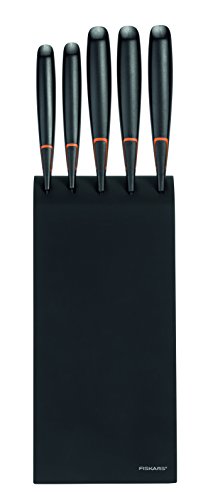 Fiskars Design-Messerblock mit 5 Messern, Breite: 15,5 cm, Höhe: 37 cm, Birkenholz, Schwarz, Edge, 1003099 - 2