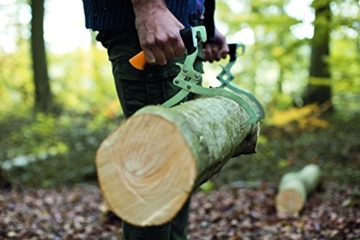Fiskars Handpackzange zur Holzbearbeitung, Inklusive Köcher, Maulöffnung 23,5 cm, Schwarz/Orange, WoodXpert, 1003625 - 6