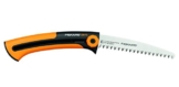 Fiskars Handsäge für frisches Holz, Grobzahnung, Sägeblattlänge: 16 cm, Einziehbar, Rostfreies Stahl-Sägeblatt, Schwarz/Orange, Xtract, SW73, 1000613 - 1