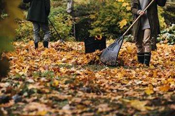 Fiskars PopUp-Gartensack mit Griffen, Platzsparend faltbar, Fassungsvermögen: 175 L, Höhe: 70 cm, Breite: 50 cm, Schwarz/Orange, Ergo, 1028372 - 11