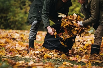 Fiskars PopUp-Gartensack mit Griffen, Platzsparend faltbar, Fassungsvermögen: 175 L, Höhe: 70 cm, Breite: 50 cm, Schwarz/Orange, Ergo, 1028372 - 6