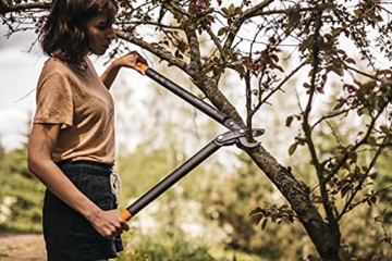 Fiskars PowerGear II Bypass-Getriebeastschere für frisches Holz, Antihaftbeschichtet, Gehärteter Präzisionsstahl, Länge: 70 cm, Schwarz/Orange, L78, 1000584 - 2