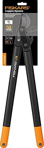 Fiskars PowerGear II Bypass-Getriebeastschere für frisches Holz, Antihaftbeschichtet, Gehärteter Präzisionsstahl, Länge: 70 cm, Schwarz/Orange, L78, 1000584 - 8