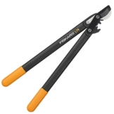 Fiskars PowerGear II Bypass-Getriebeastschere für frisches Holz, Antihaftbeschichtet, Gehärteter Präzisionsstahl, Länge: 55 cm, Schwarz/Orange, L74, 1000582 - 1