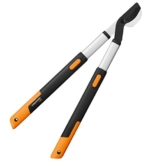 Fiskars SmartFit Bypass-Teleskop-Astschere für frisches Holz, Antihaftbeschichtet, Gehärteter Präzisionsstahl, Grifflänge: 66 bis 90 cm, Schwarz/Orange, L86, 1013564 - 1