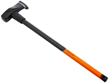 Fiskars Spalthammer (geschmiedet), 2 in 1: Axt und Hammer, Gewicht: 4,6 kg, Gehärtete Stahl-Klinge/Glasfaserverstärkter Kunststoff-Griff, Schwarz/Orange, X46, 1001705 - 2