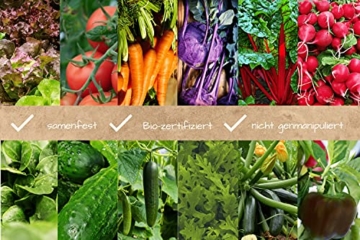 Gemüse Samen Set – 12 Sorten Bio Gemüse Saatgut. Perfektes Gemüseset für Garten und Balkon. Ideal als Geschenk für Frauen und Männer. - 2