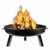 HENGMEI Φ80cm Feuerschale Feuerstelle Feuerkorb Fire Pit Metallschale mit 3 Beinen für Garten, Gemütliche Feuer (Φ80cm) - 1