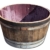Holzfass, gebrauchtes Weinfass halbiert aus Eichenholz rustikal -als Pflanzkübel oder Miniteich (ohne Zubehör) - 6