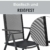 Juskys Aluminium Gartengarnitur Milano 7-teilig - Gartenstühle 6er Set mit Tisch — Stühle klappbar & verstellbar — Gartenmöbel dunkelgrau-schwarz - 5