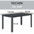 Juskys Aluminium Gartengarnitur Milano 7-teilig - Gartenstühle 6er Set mit Tisch — Stühle klappbar & verstellbar — Gartenmöbel dunkelgrau-schwarz - 6