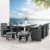Juskys Polyrattan Sitzgruppe Baracoa XL 11-teilig wetterfest & stapelbar — Gartenmöbel Set mit 6 Stühle, 4 Hocker & Tisch für Garten & Terrasse - 6