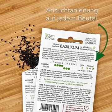 Kräuter Samen Set: 12 Sorten Premium Garten- und Küchenkräuter Samen Set für Küche u. Balkon – Petersilie Samen, Kräuter der Provence, Koriander Samen, Dill Samen – Kräutersamen Set – OwnGrown Kräuter - 5