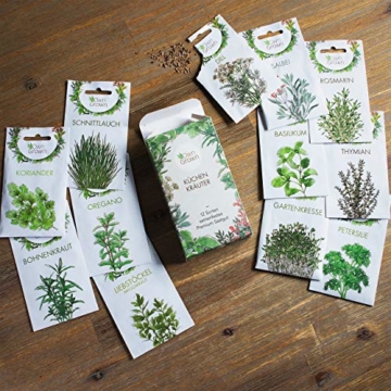 Kräuter Samen Set: 12 Sorten Premium Garten- und Küchenkräuter Samen Set für Küche u. Balkon – Petersilie Samen, Kräuter der Provence, Koriander Samen, Dill Samen – Kräutersamen Set – OwnGrown Kräuter - 7