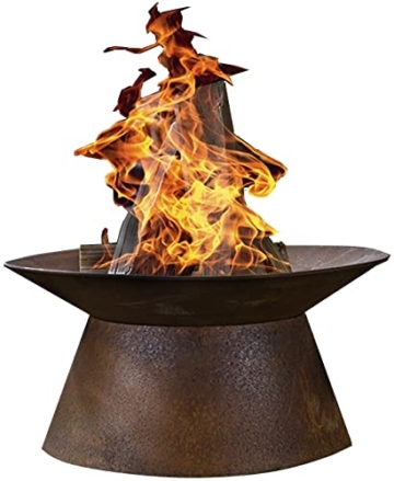 marion10020 Feuerschale Rost Feuer-Schale Feuerkorb Feuerstelle, ideal für Garten und Terrasse, in dekorativer Rostoptik, Ø ca. 50 cm - 1