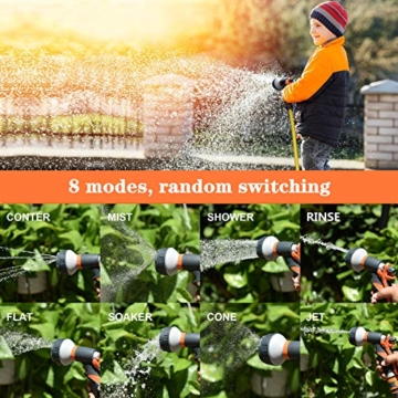 moinkerin Garten Handbrause Gartenschlauch Aufsatz Gartenbrause für Bewässerung Pflanzen oder Rasen, Reinigung Haustiere, Reinigung von Windows - 3