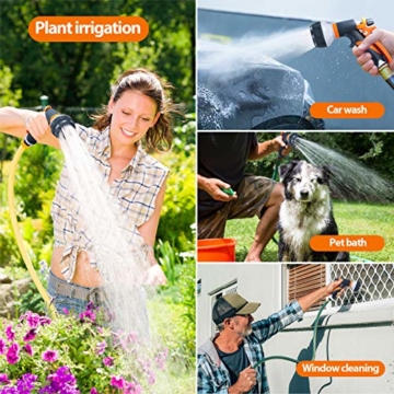 moinkerin Garten Handbrause Gartenschlauch Aufsatz Gartenbrause für Bewässerung Pflanzen oder Rasen, Reinigung Haustiere, Reinigung von Windows - 6