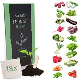 Panteer ® Gemüsesamen Set - MADE IN GERMANY - Für Küche, Garten, Hochbeet, Gewächshaus (18x) - 1