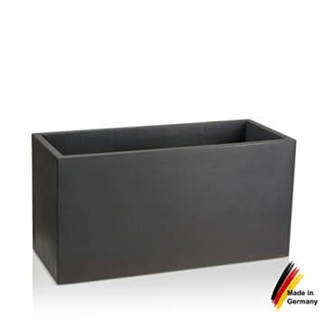 Pflanzkübel VISIO 50 aus Kunststoff – anthrazit matt – Maße: 100x40x50 cm - frostsicher und UV-beständig (8 Jahre Garantie) - Kunststoff Pflanztrog - 3