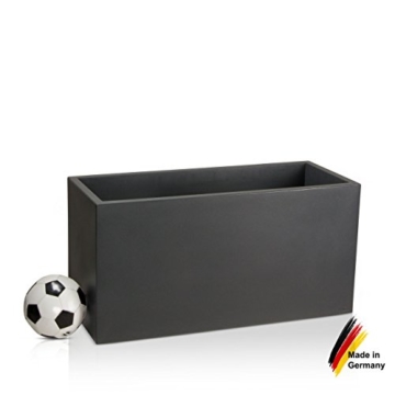 Pflanzkübel VISIO 50 aus Kunststoff – anthrazit matt – Maße: 100x40x50 cm - frostsicher und UV-beständig (8 Jahre Garantie) - Kunststoff Pflanztrog - 4