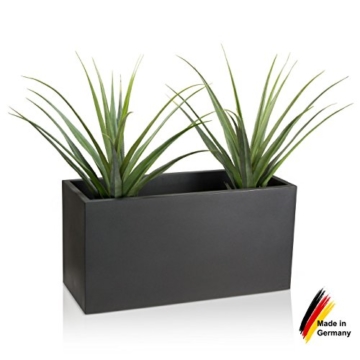 Pflanzkübel VISIO 50 aus Kunststoff – anthrazit matt – Maße: 100x40x50 cm - frostsicher und UV-beständig (8 Jahre Garantie) - Kunststoff Pflanztrog - 5