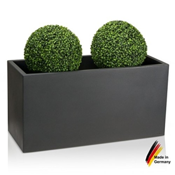 Pflanzkübel VISIO 50 aus Kunststoff – anthrazit matt – Maße: 100x40x50 cm - frostsicher und UV-beständig (8 Jahre Garantie) - Kunststoff Pflanztrog - 6