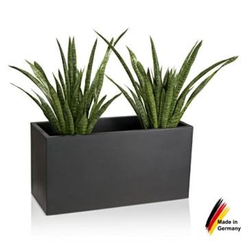 Pflanzkübel VISIO 50 aus Kunststoff – anthrazit matt – Maße: 100x40x50 cm - frostsicher und UV-beständig (8 Jahre Garantie) - Kunststoff Pflanztrog - 7