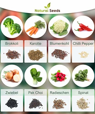 Prademir Gemüse Samen Set - 16 Gemüse Sorten aus Portugal | 100% Natur Saat (Keine Chemie, Gentechnik, künstliche Wachstums-Helfer) - 2