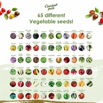 Samenaufzucht Box von Garden Pack – 100 Sorten Blumensamen, Kräutergarten Samen, Gemüsesamen – Holzkiste Geschenkset - Zubehör - 3