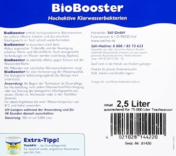 Söll 14422 BioBooster Teichbakterien für klares Wasser rein biologisch 2,5 l - hochaktive Klarwasserbakterien reduzieren Nitrit Nitrat im Gartenteich Fischteich Schwimmteich Koiteich - 3