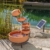 Solar Kaskadenbrunnen Terrakotta mit Akkuspeicher und LED Licht - großes 2 Watt Solarmodul - verschleißarme Pumpe - Springbrunnen Gartenbrunnen Solarbrunnen - Größe ca. 31 x 31 x 55 cm, esotec 101304 - 3