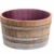 Temesso Holzfass, gebrauchtes Weinfass halbiert aus Eichen-Holz Fass als Pflanzkübel oder Miniteich (D70 H40 cm 100 Liter) - 2