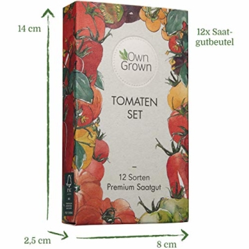 Tomaten Samen Set mit 12 Sorten Tomatensamen für Garten und Balkon: Premium Tomaten Anzuchtset – Köstliche, bunte und alte Tomatensorten von OwnGrown – Garten Samen Gemüse als praktisches Tomaten Set - 4