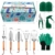 YAUNGEL Gartenwerkzeug Set, 10 Stück Schwerlast Edelstahl Gartenarbeit Kit mit Non-Slip Holzgriff- Garten Geschenke Verpackung für Frauen Männer - 7